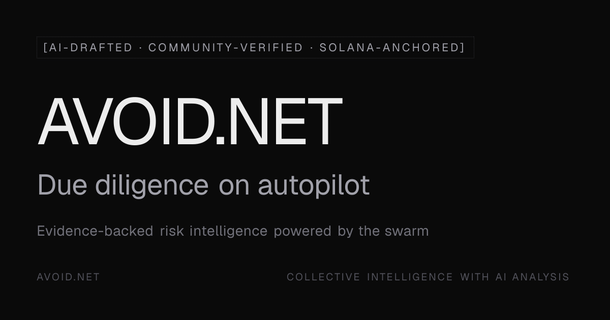 AVOID.NET — Avoid your next big mistake